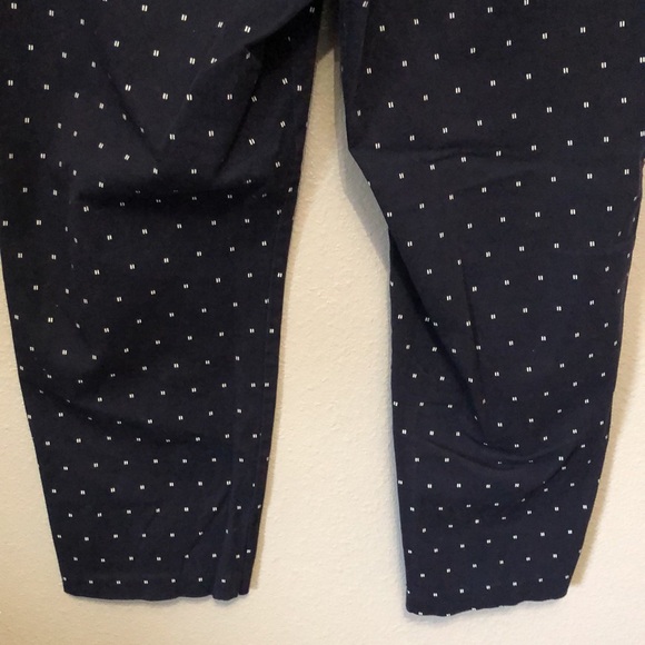 dip Navy white cropped pants Women's 16 ankle chino capri casual trousers summer - Picture 8 of 11